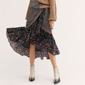 FREE PEOPLE ESMERALDA WRAP SKIRT